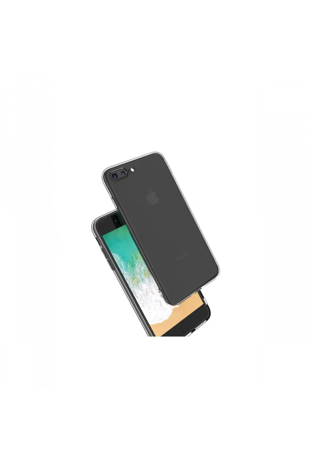 Apple iPhone 8 Plus Kılıf Deluxe 2mm Şeffaf Silikon