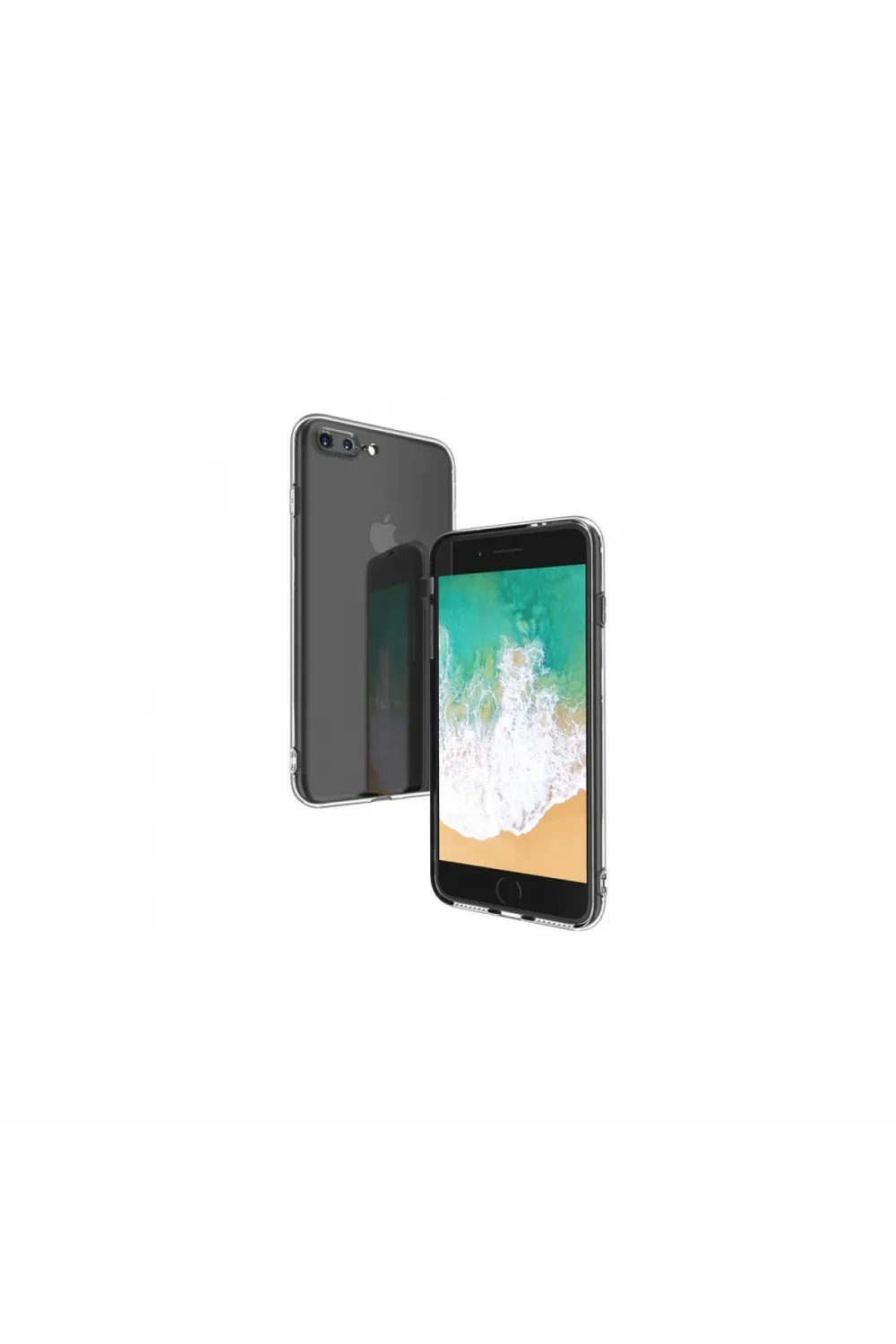 Apple İphone 8 Plus Kılıf Deluxe 2mm Şeffaf Silikon