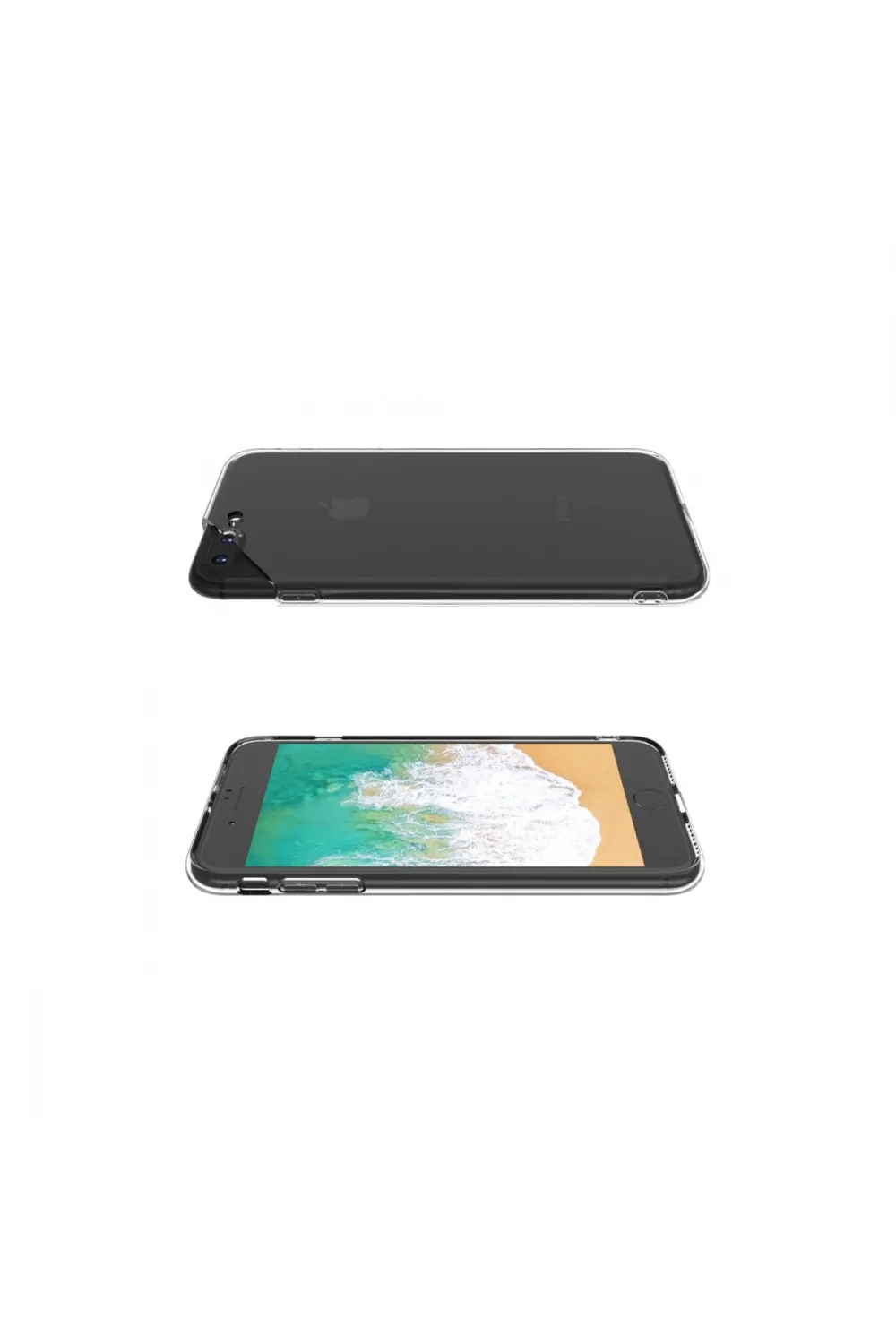 Apple İphone 8 Plus Kılıf Deluxe 2mm Şeffaf Silikon