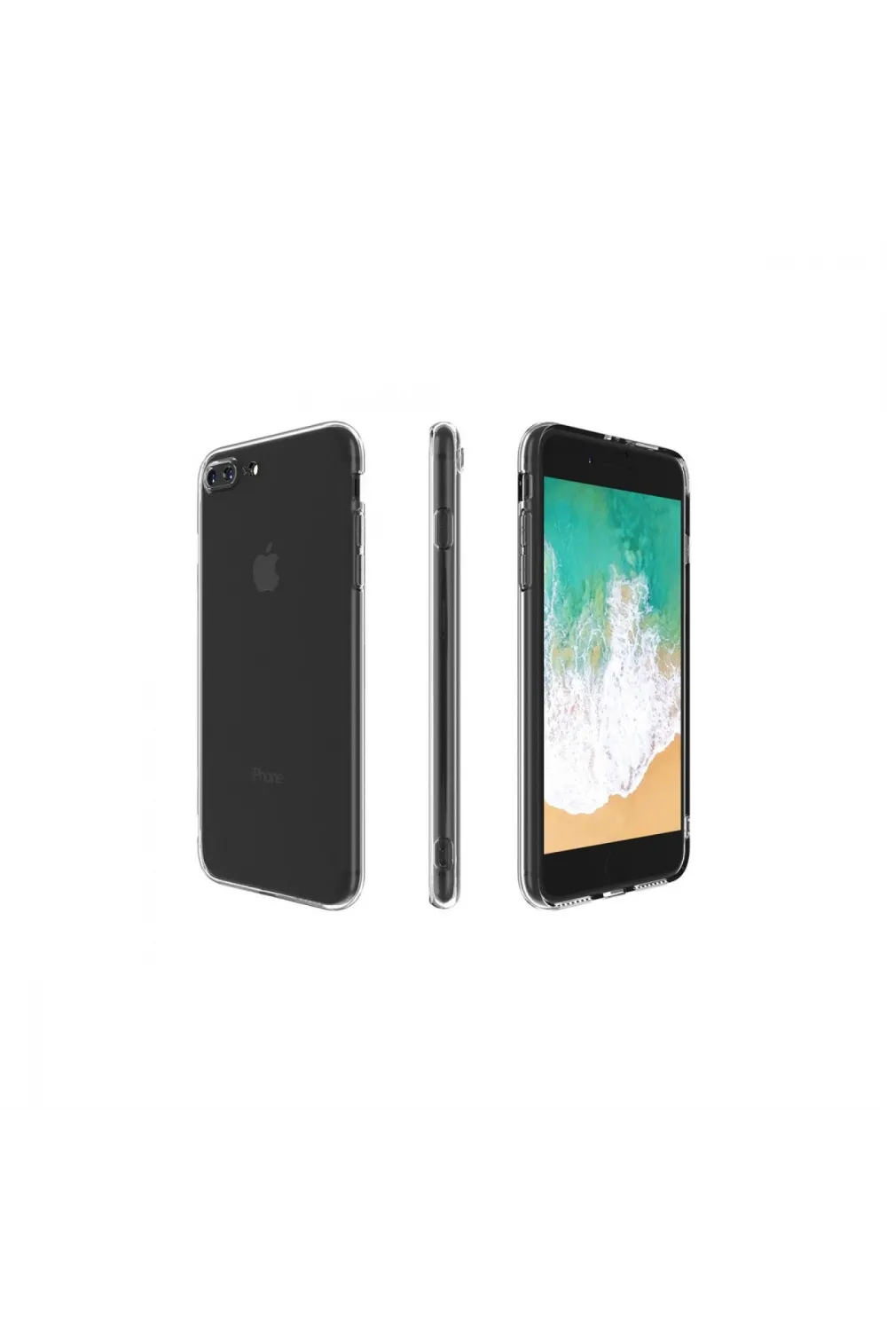 Apple İphone 8 Plus Kılıf Deluxe 2mm Şeffaf Silikon