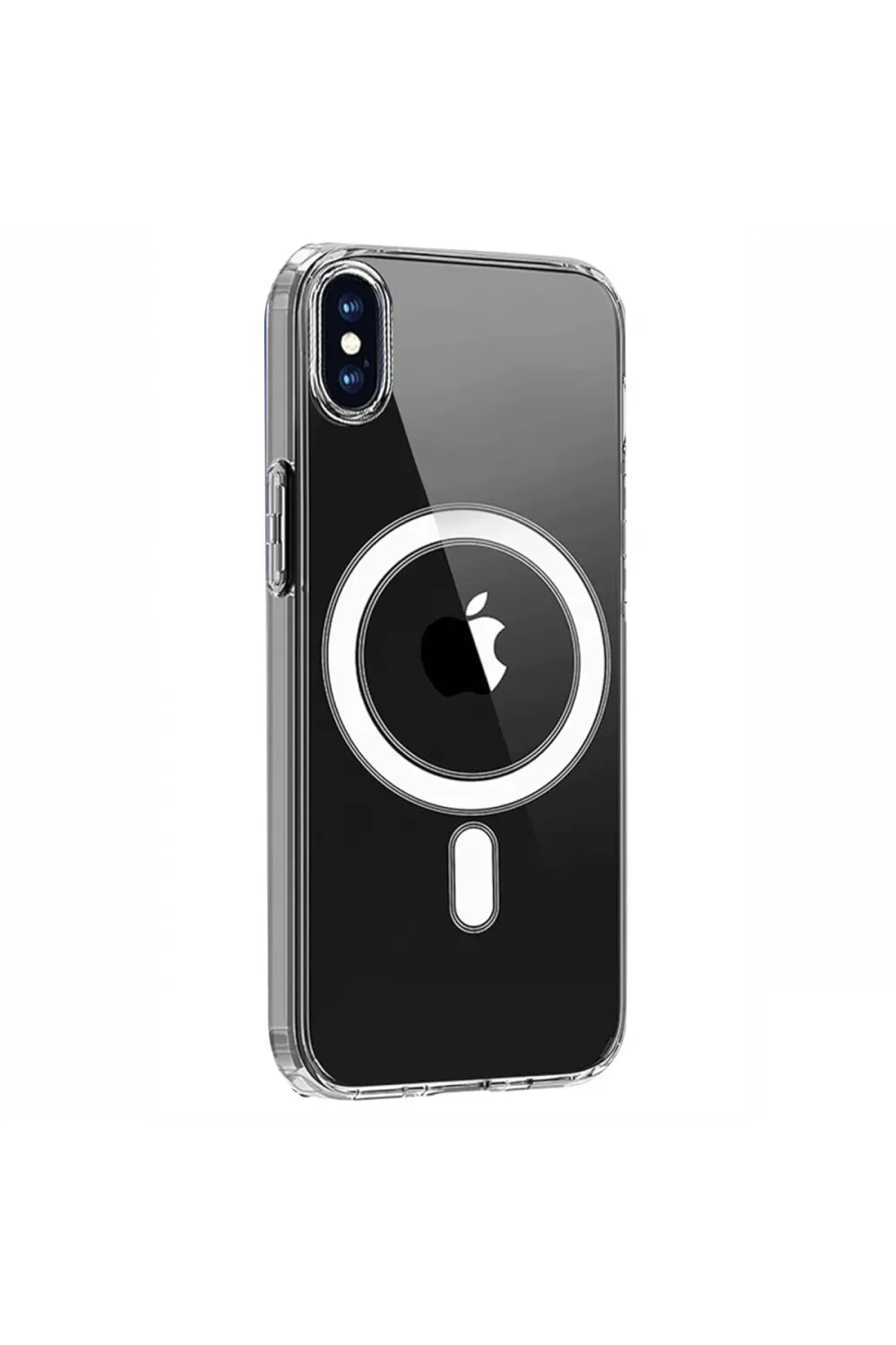 Apple iPhone X Kılıf Magneticsafe Şeffaf Silikon - Şeffaf