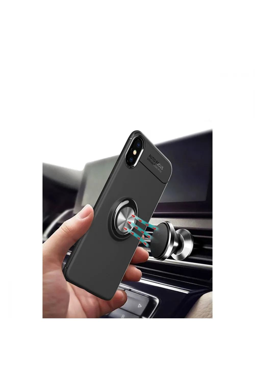 Apple İphone Xs Max Kılıf Range Yüzüklü Silikon - Mavi