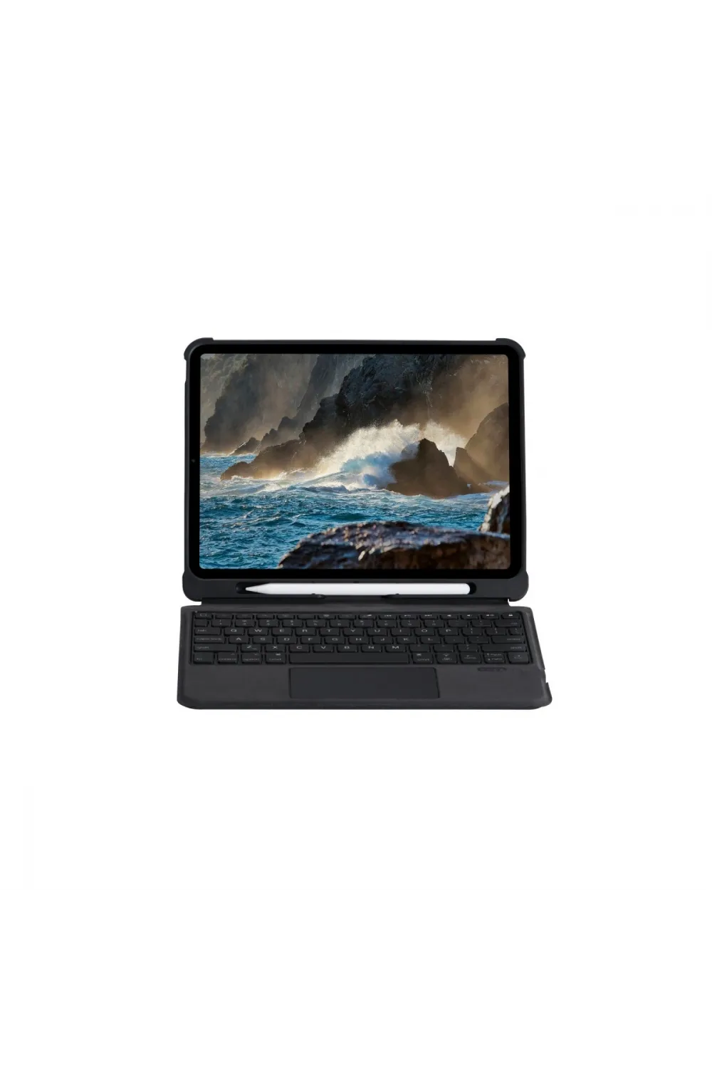 Apple T5209d İpad Pro 12.9 (2021) Kılıf İnter Ledli Klavyeli Tablet Kılıfı - Siyah