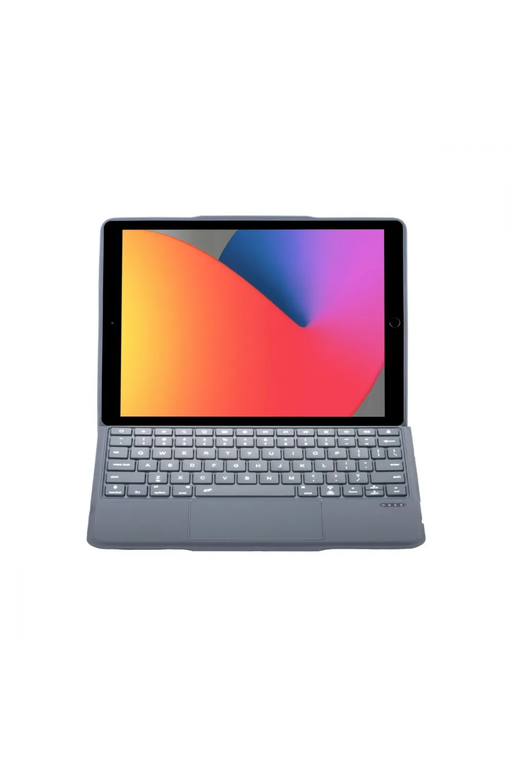 Apple T5506d İpad 10.2 (9.nesil) Kılıf Palermo Ledli Klavyeli Standlı Tablet Kılıfı - Siyah