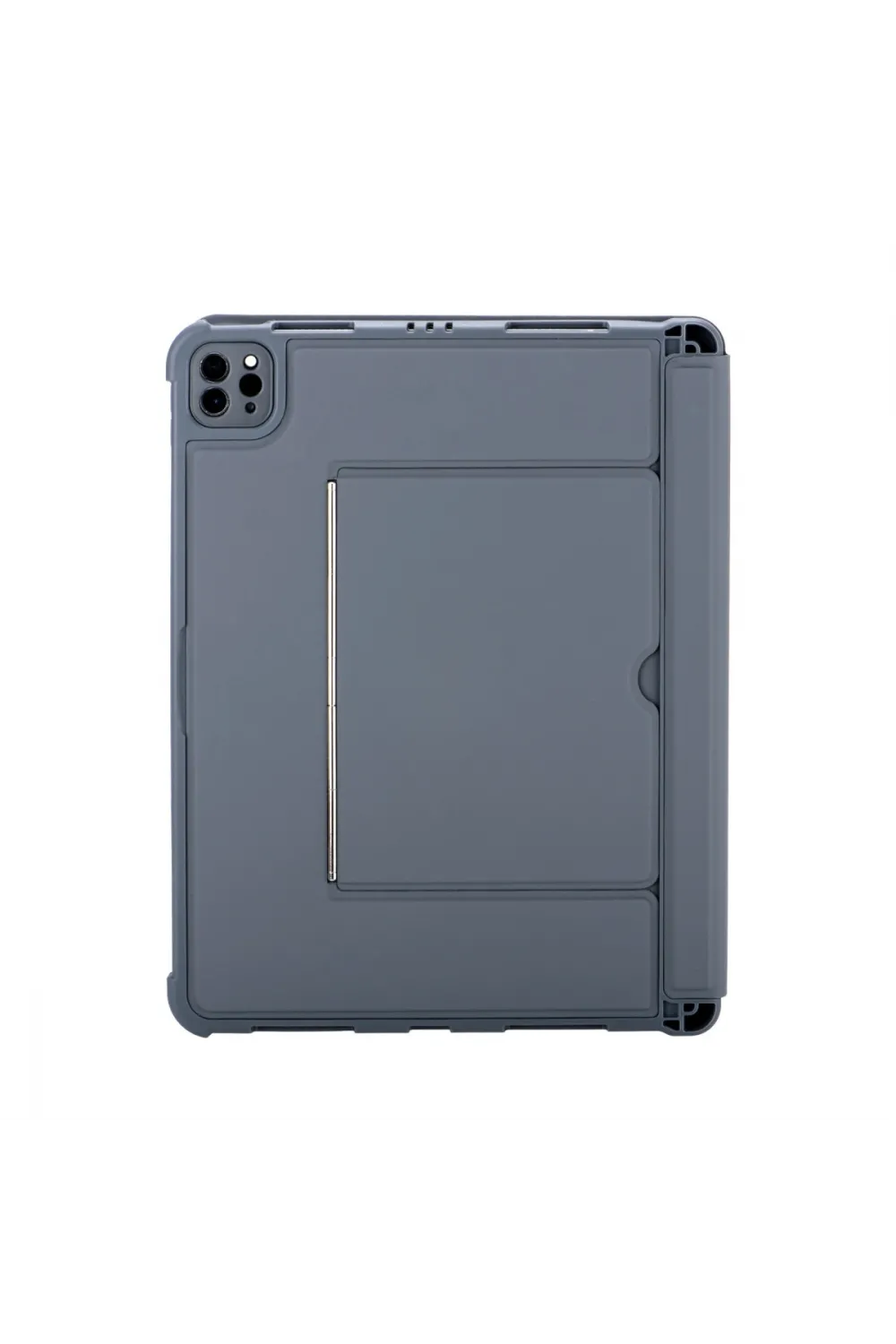 Apple T5510d İpad Pro 13 (2024) Kılıf Palermo Ledli Klavyeli Standlı Tablet Kılıfı - Siyah