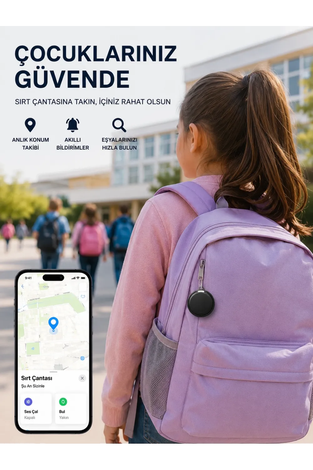 Apple Ve Android Destekli Airtag Konum Takip Ve Eşya Bulucu