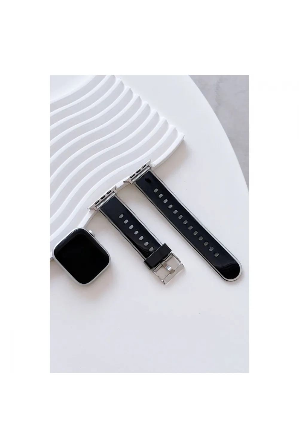 Apple Watch 38mm Jelly Silikon Kordon (saat Değildir) - Siyah