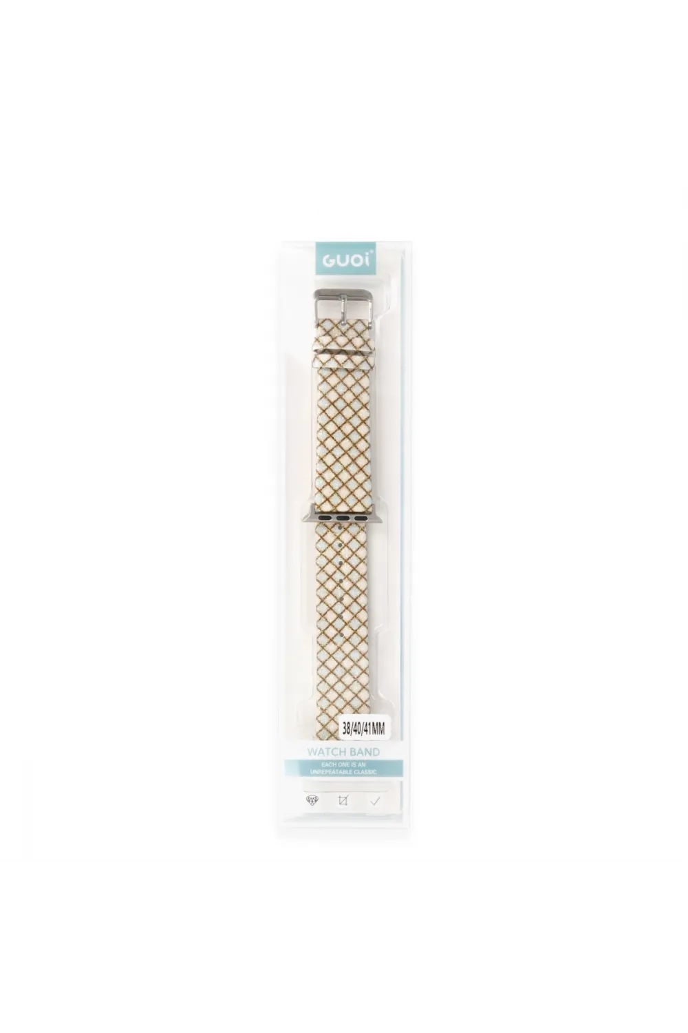 Apple Watch 38mm Karo Motif Kordon - Mavi