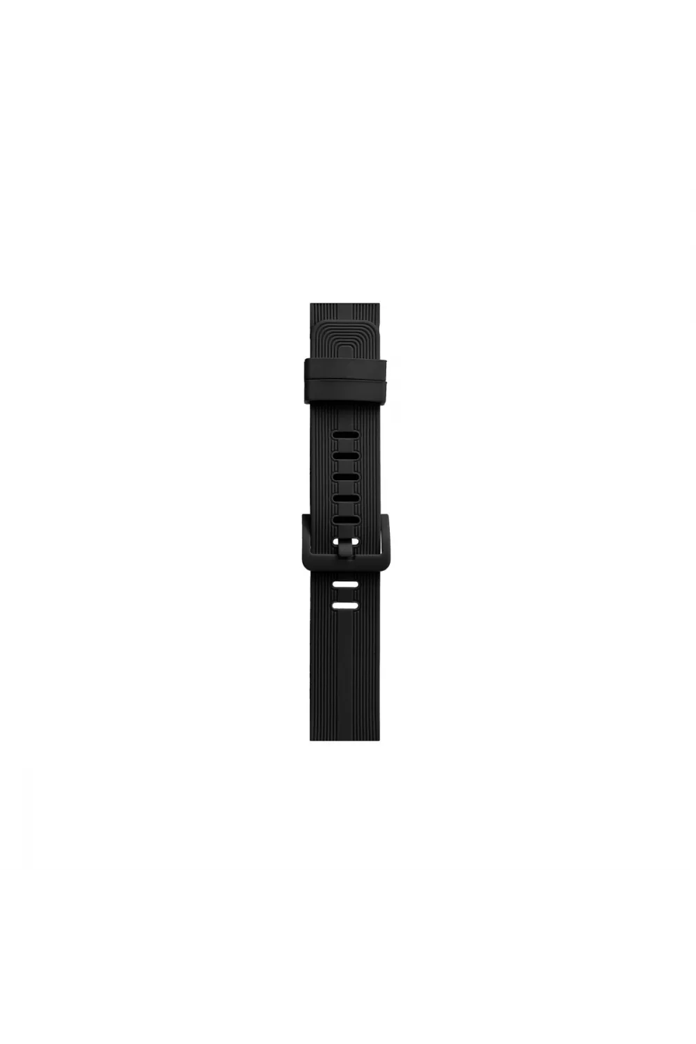Apple Watch 38mm Kr408 Çizgili Silikon Kordon (saat Değildir) - Siyah