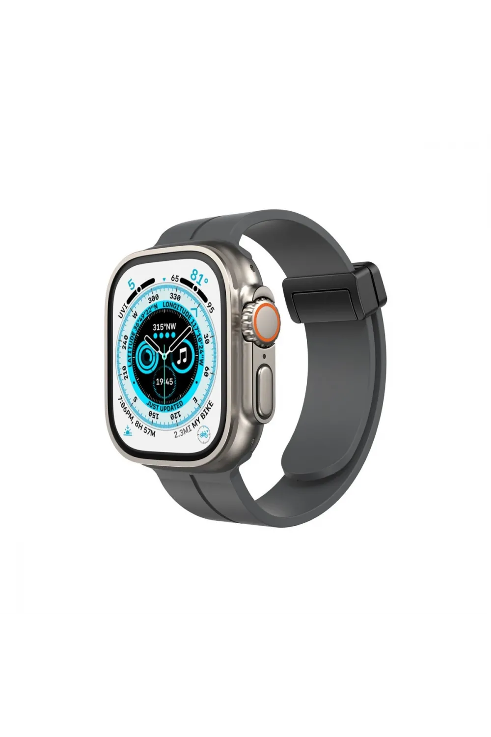 Apple Watch 38mm Kr412 Elegance Stylısh Kordon (saat Değildir) - Füme