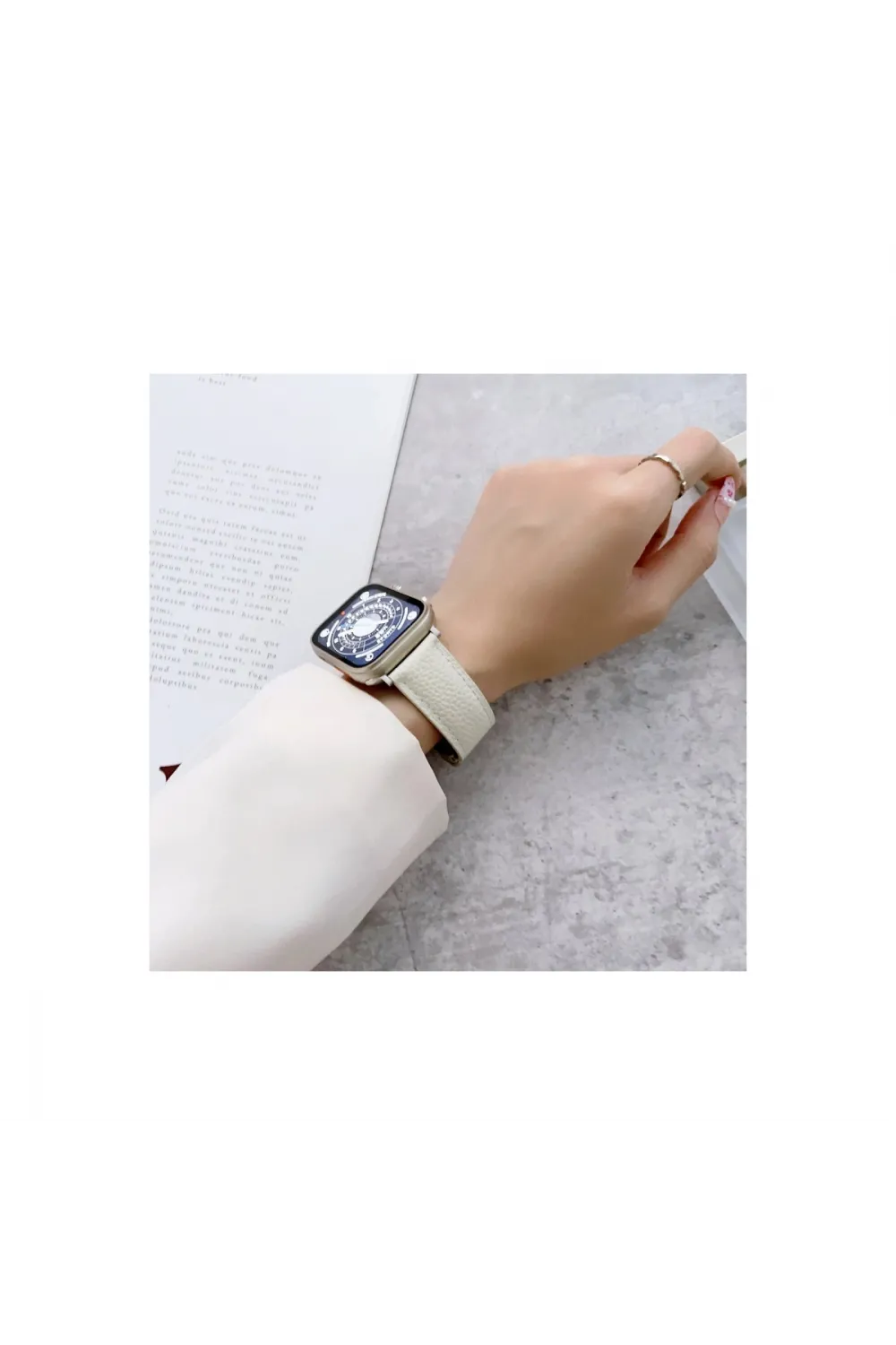 Apple Watch 38mm Kr414 Daks Deri Kordon (saat Değildir) - Pembe