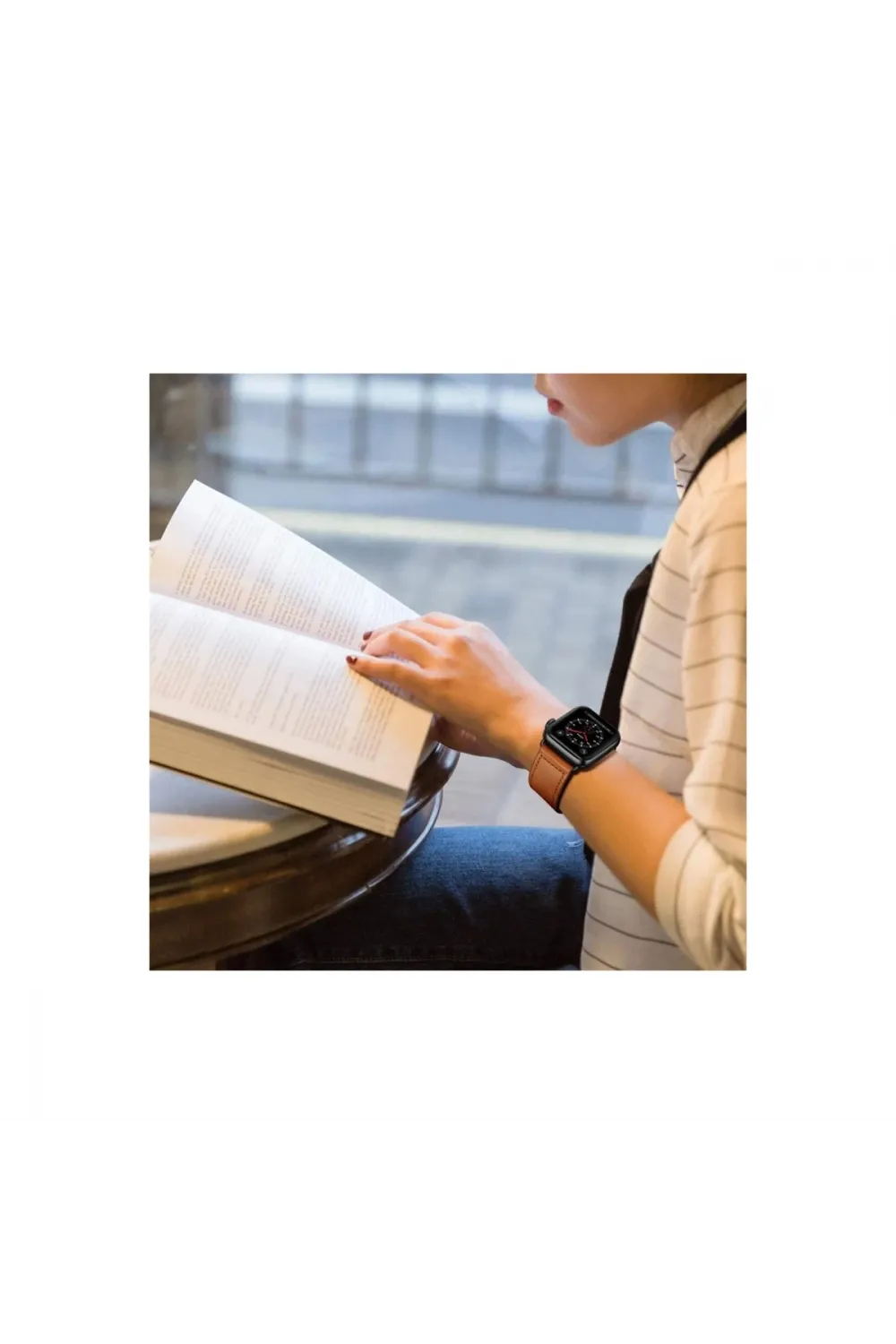 Apple Watch 38mm Kr415 Luaz Deri Kordon (saat Değildir) - Pembe