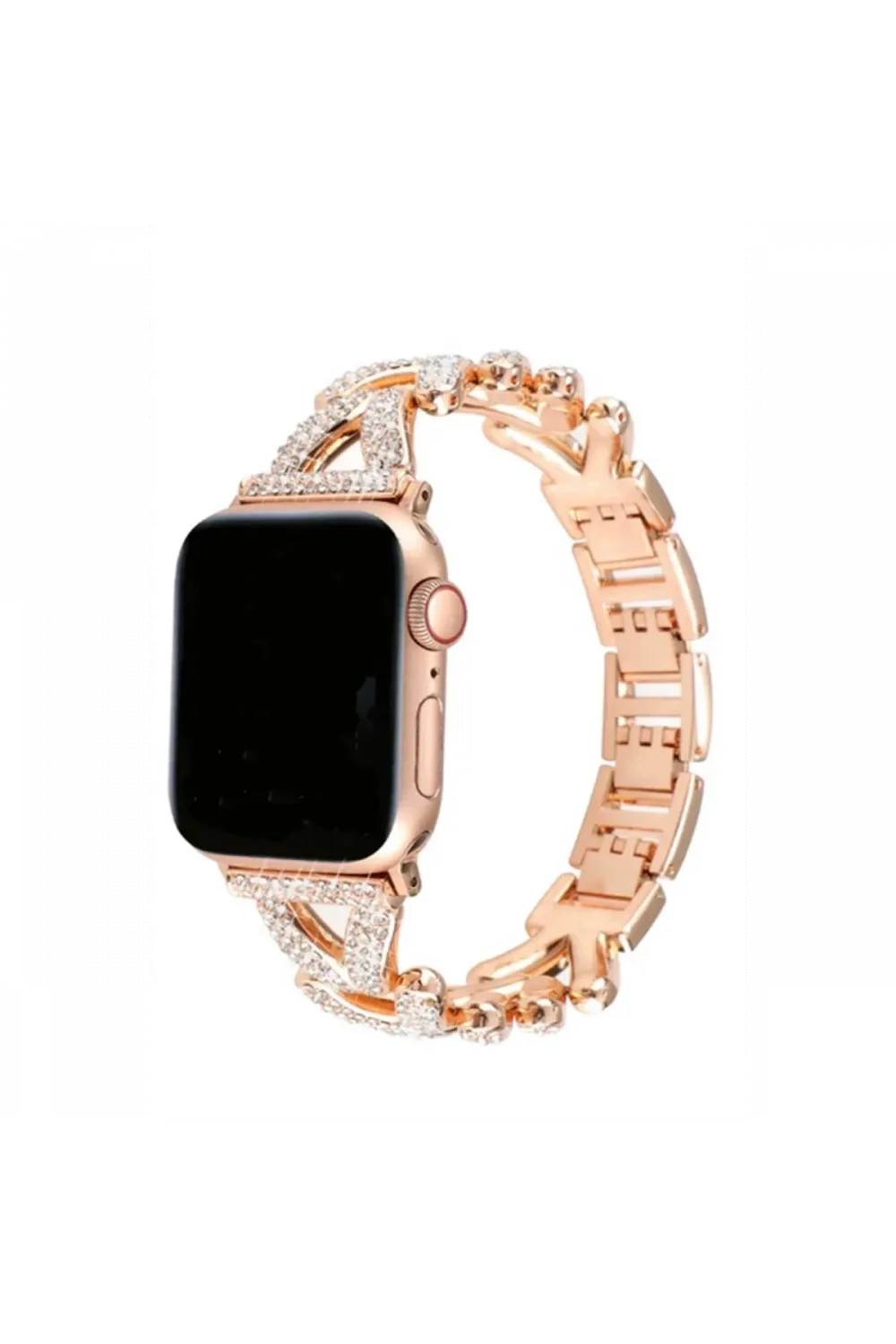 Apple Watch 38mm Node Taşlı Kordon - Siyah