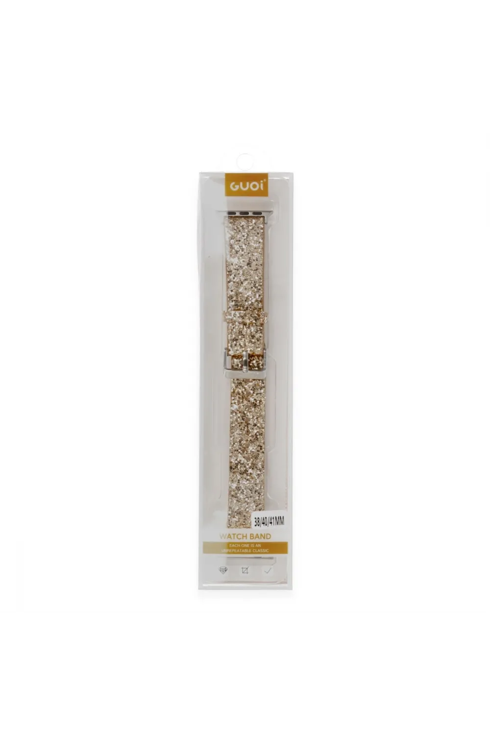 Apple Watch 38mm Ry Taşlı Kordon - Gold