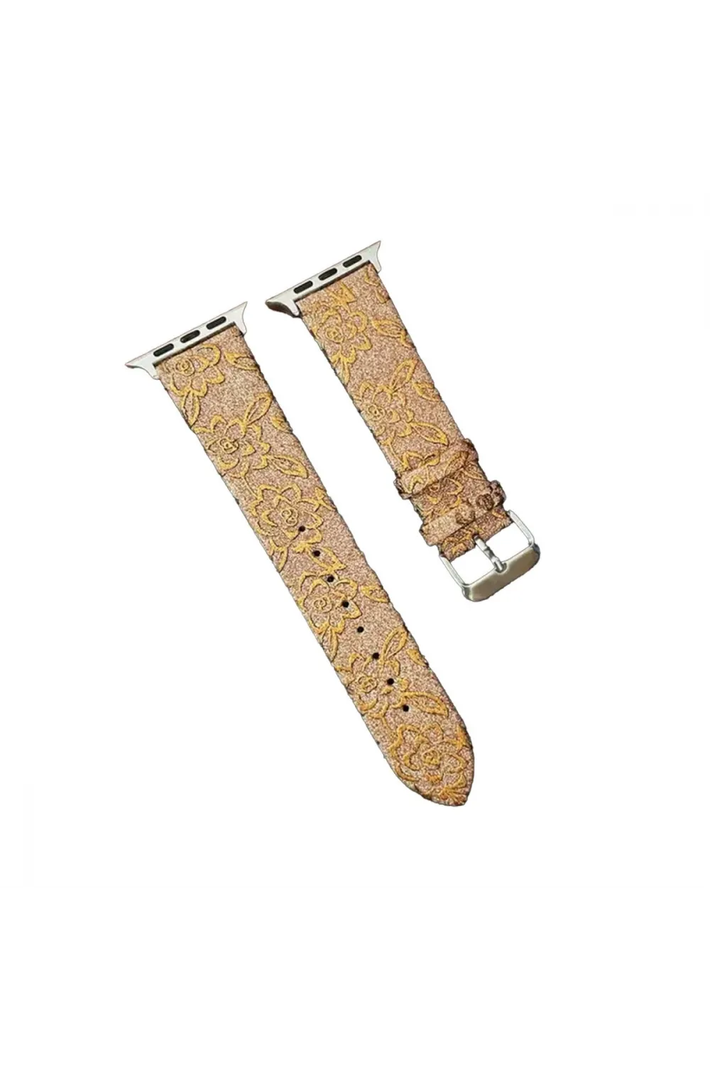 Apple Watch 42mm Creeper Desenli Kordon (saat Değildir) - Gold
