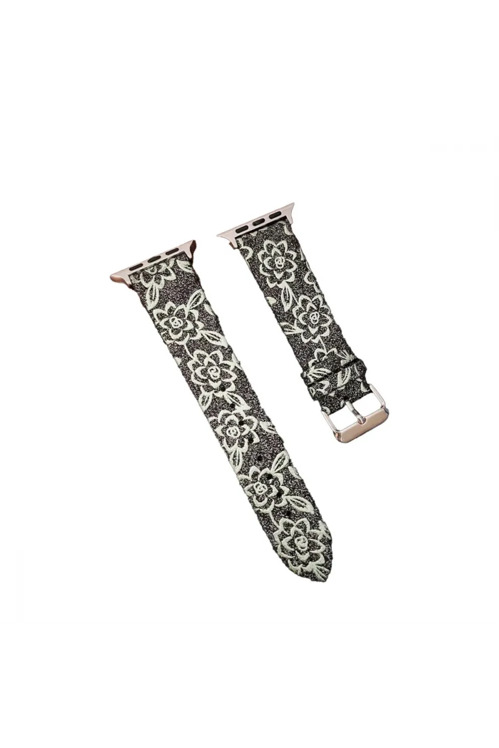 Apple Watch 42mm Creeper Desenli Kordon - Siyah