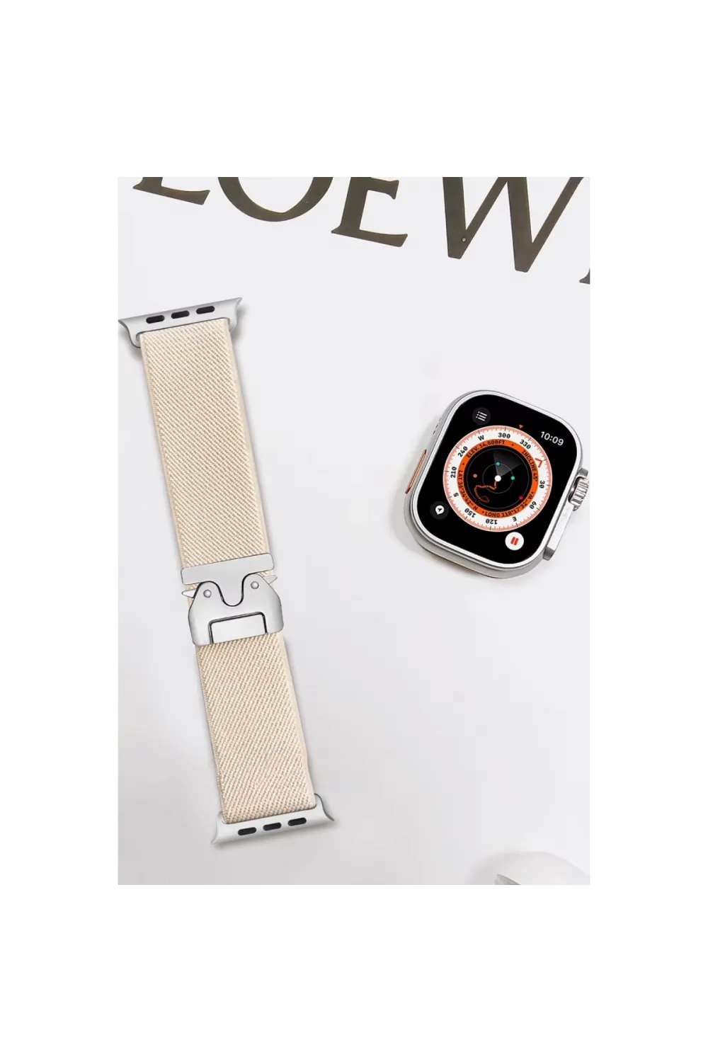 Apple Watch 42mm Forest Kumaş Kordon (saat Değildir) - Krem