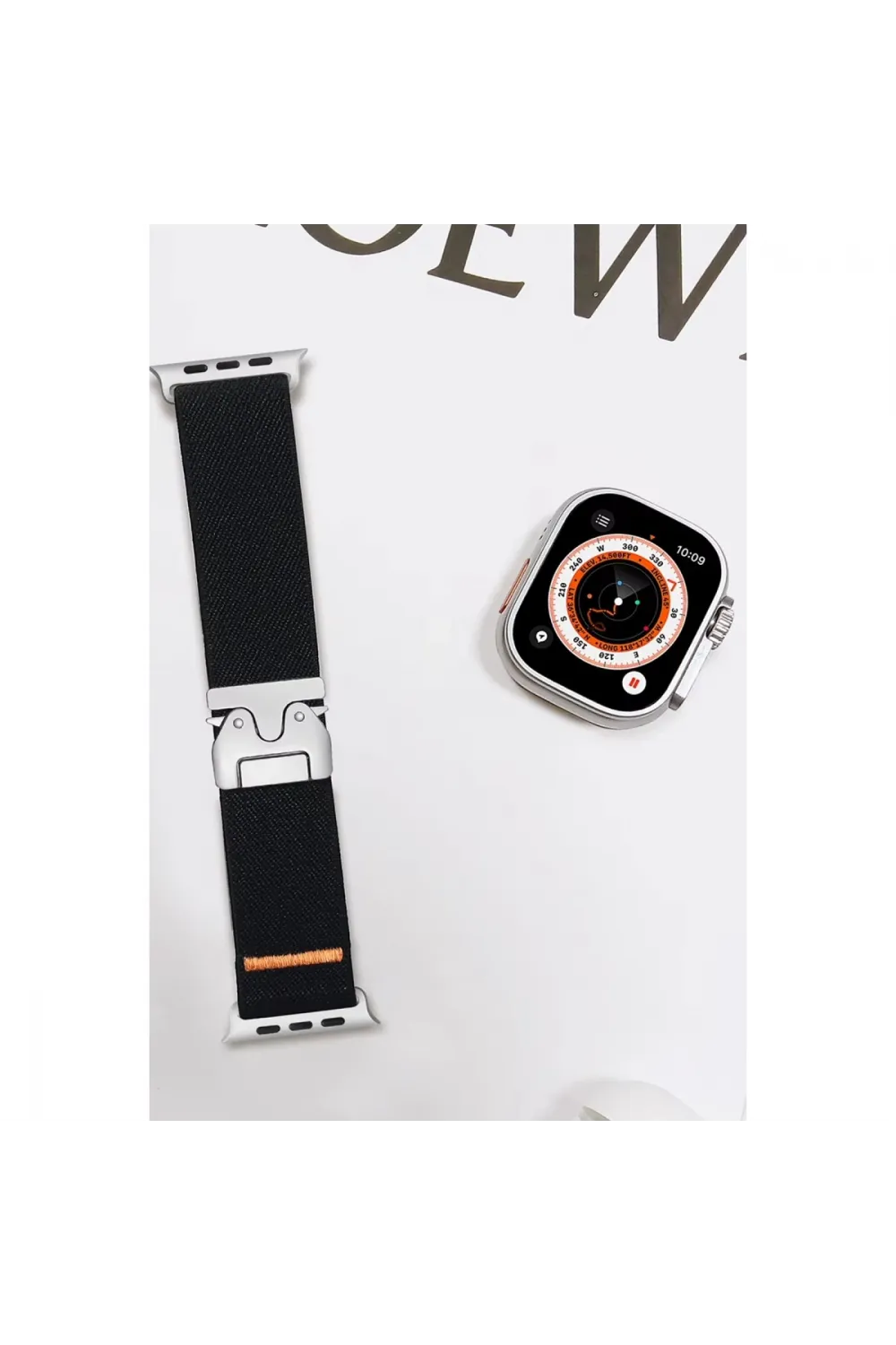Apple Watch 42mm Forest Kumaş Kordon (saat Değildir) - Siyah