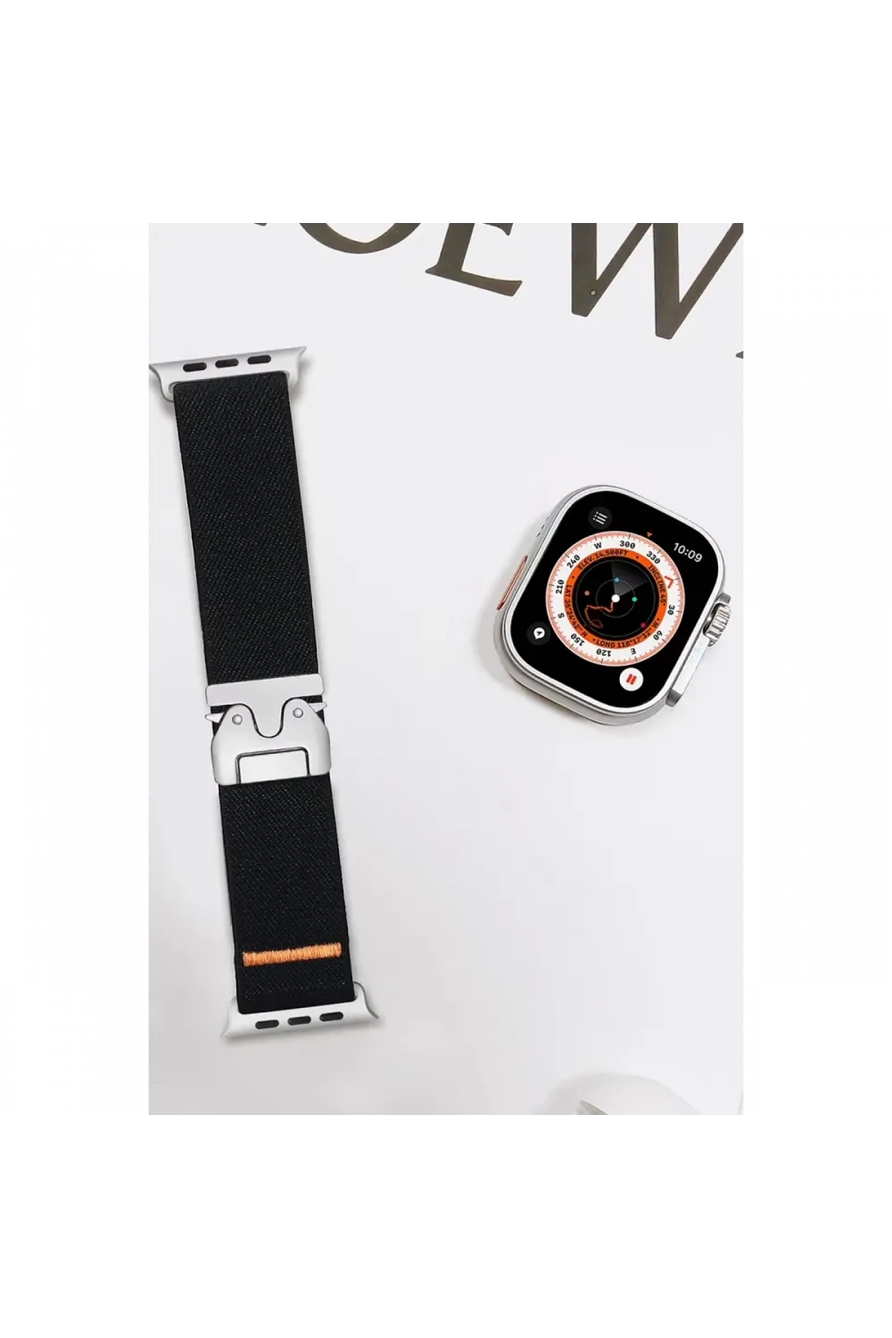 Apple Watch 42mm Forest Kumaş Kordon - Siyah
