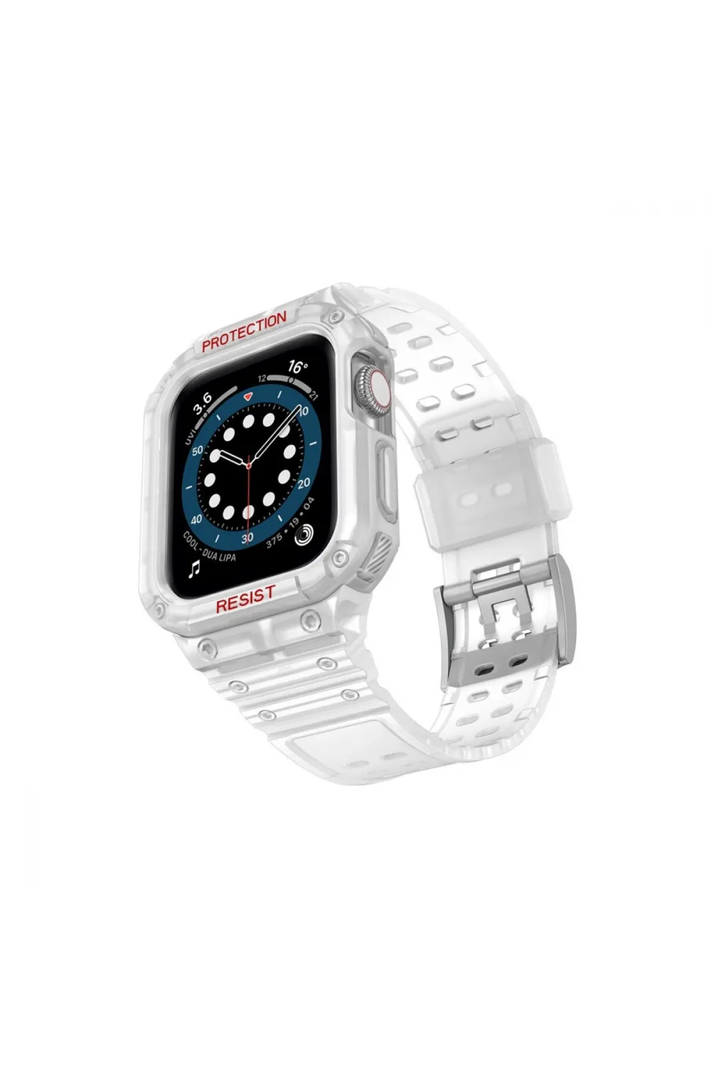 Apple Watch 42mm Kr401 Silikon Kordon - Şeffaf