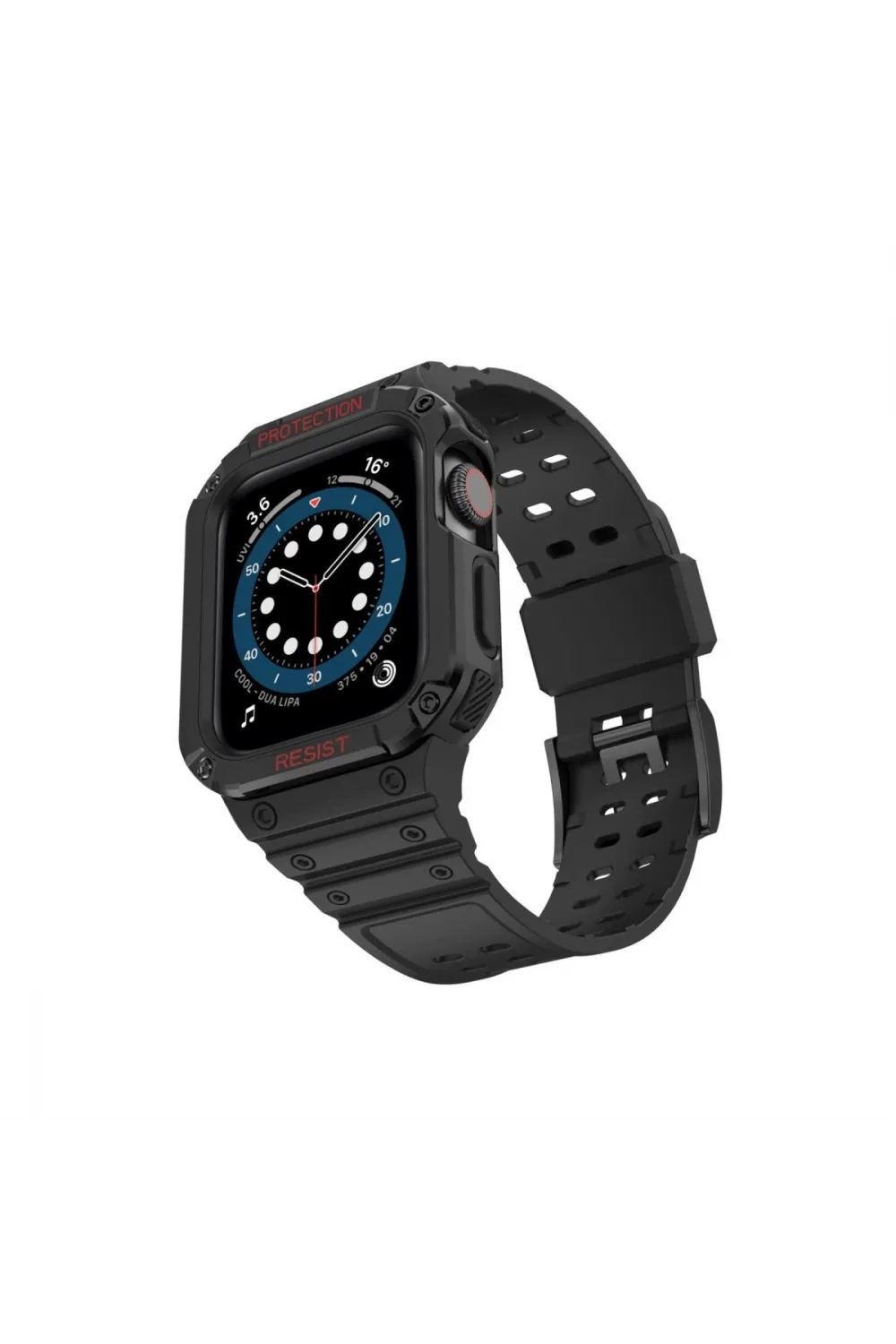 Apple Watch 42mm Kr401 Silikon Kordon - Siyah