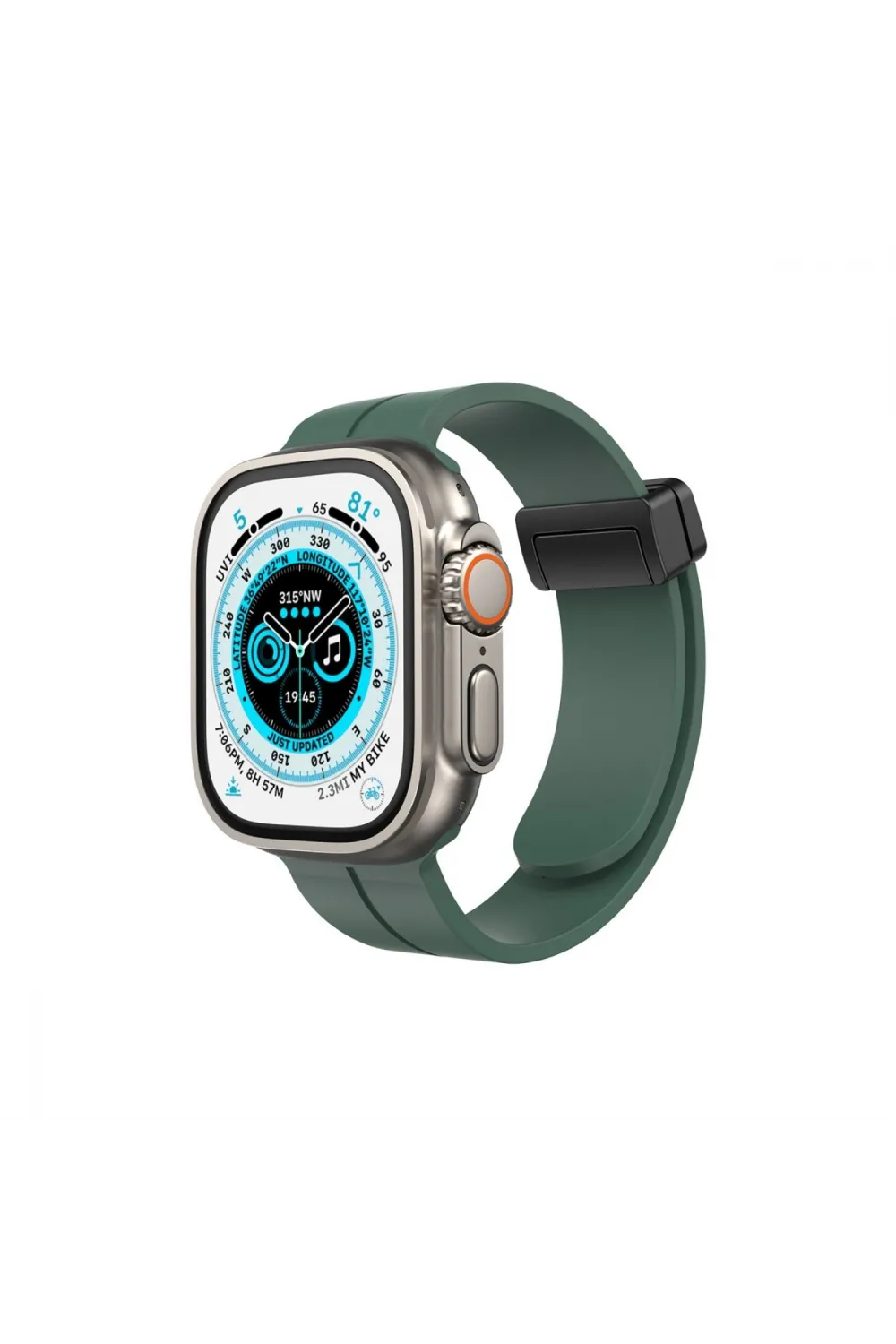 Apple Watch 42mm Kr412 Elegance Stylısh Kordon (saat Değildir) - Koyu Yeşil