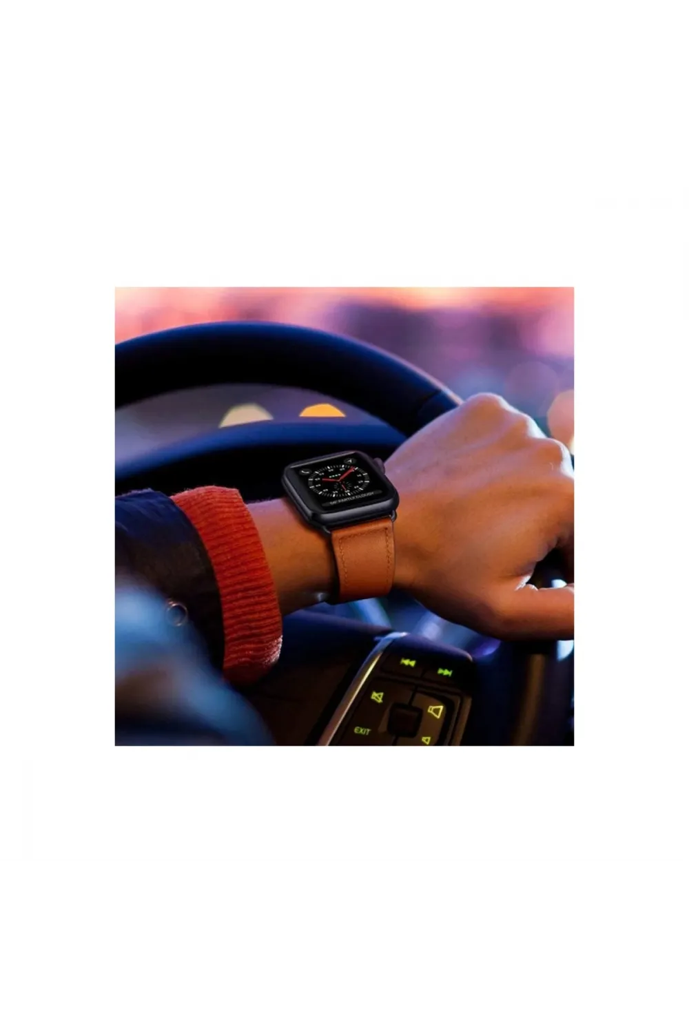 Apple Watch 42mm Kr415 Luaz Deri Kordon (saat Değildir) - Turuncu