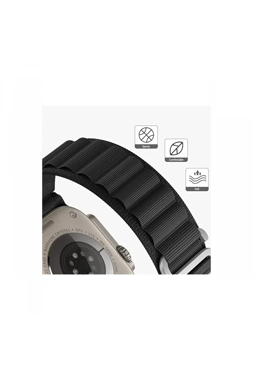 Apple Watch 42mm Mountain Kordon - Pembe