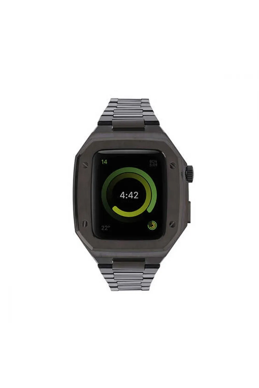 Apple Watch 44mm Metal Petek Kasalı Kordon (saat Değildir) - Siyah