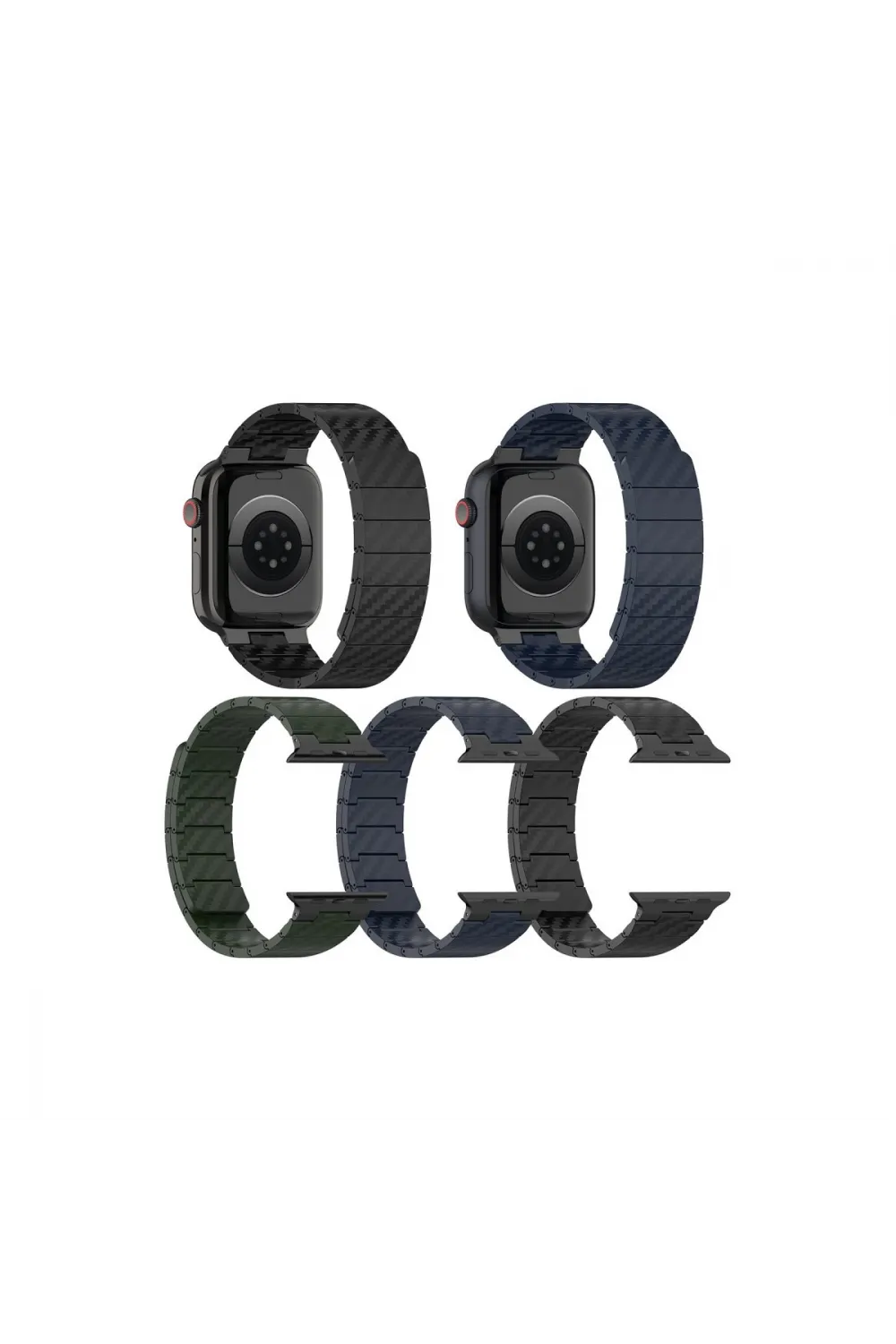 Apple Watch 45mm Carbon Steel Kordon (saat Değildir) - Lacivert