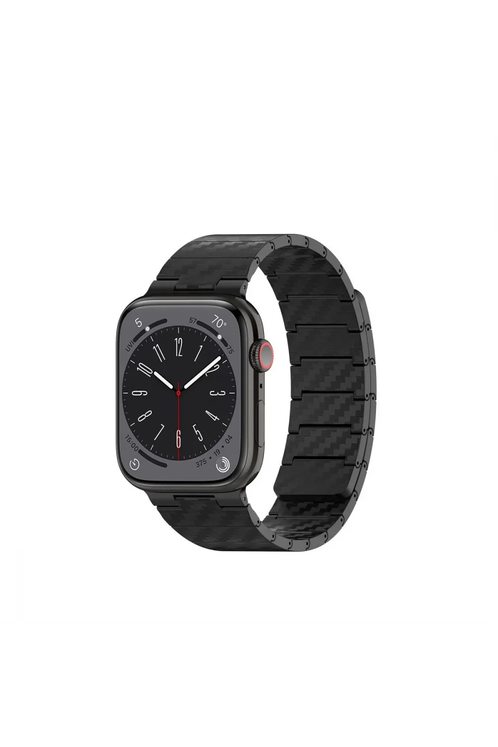 Apple Watch 45mm Carbon Steel Kordon (saat Değildir) - Siyah