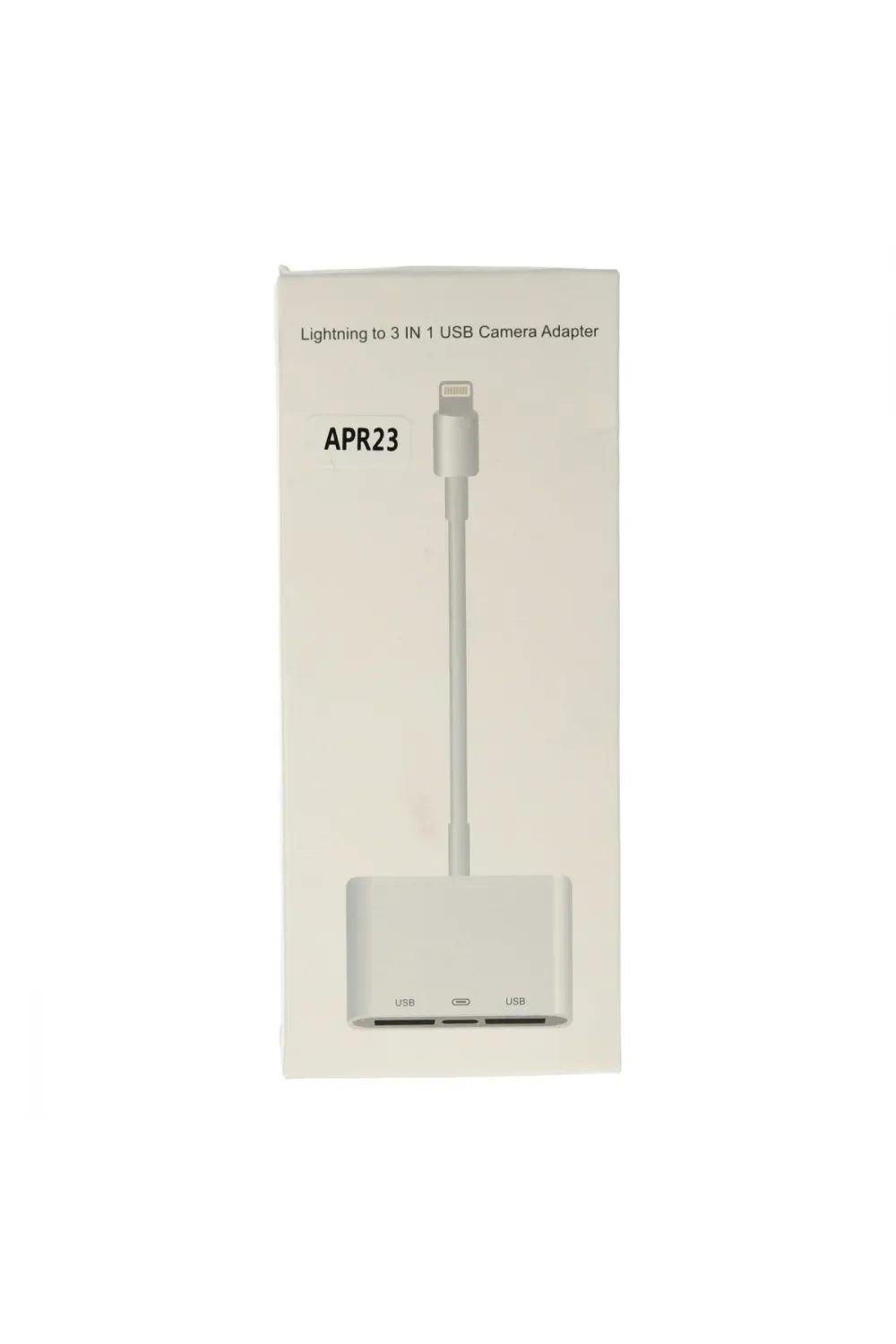 Apr23 Iphone Otg 3in1 - Beyaz