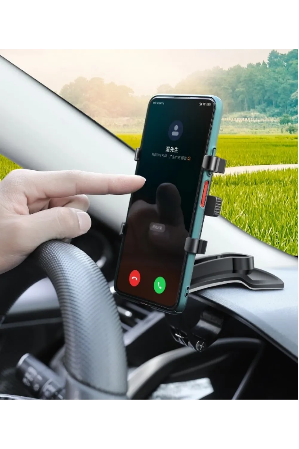 Araba Gösterge Üstüne Takılan 360 Oynar Başlıklı Telefon Tutucu