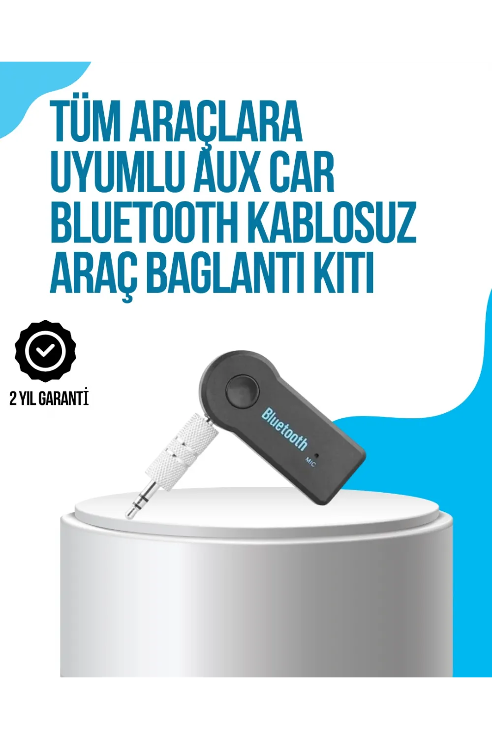 Araç İçi Bluetooth Aux Müzik Ve Telefon Görüşmesi Adaptörü