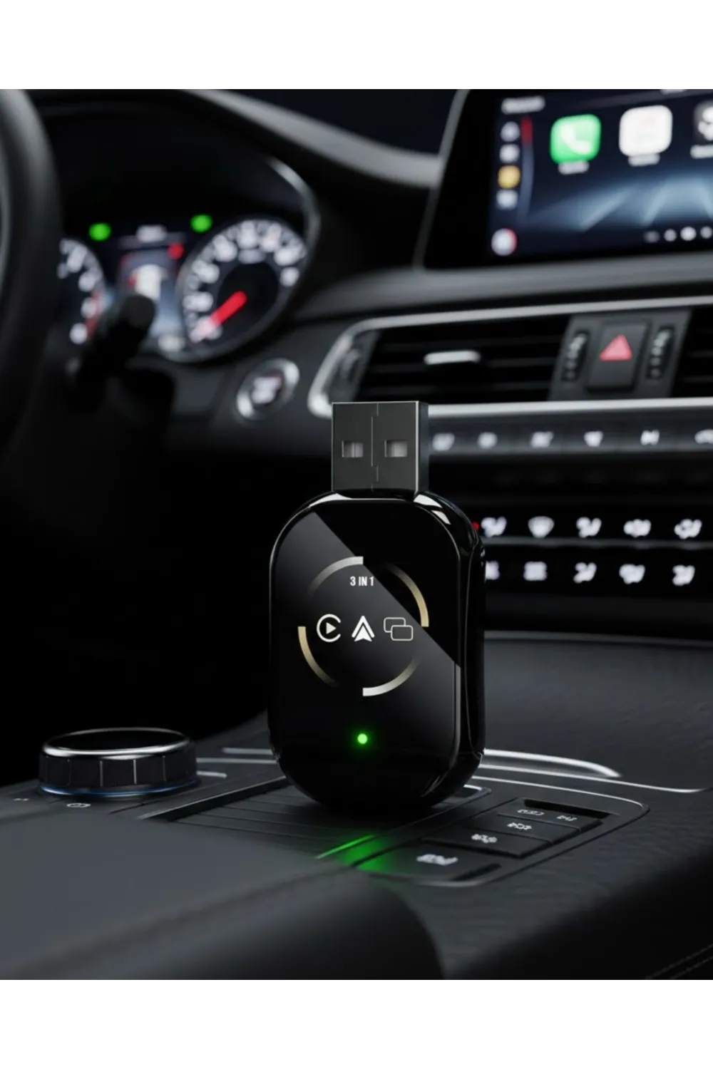 Araç İçi Kablosuz Carplay Android Auto Airplay Adaptörü