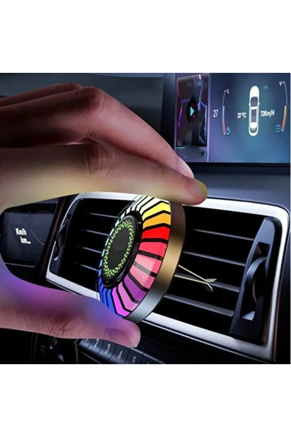 Araç İçi Koku Hazneli RGB Sese Duyarlı LED Işık