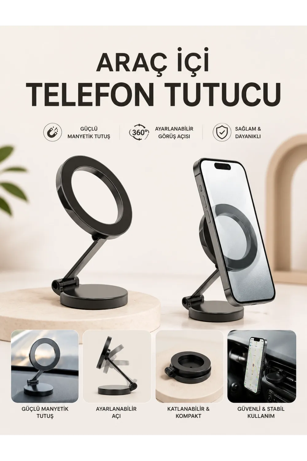 Araç İçi Telefon Tutucu
