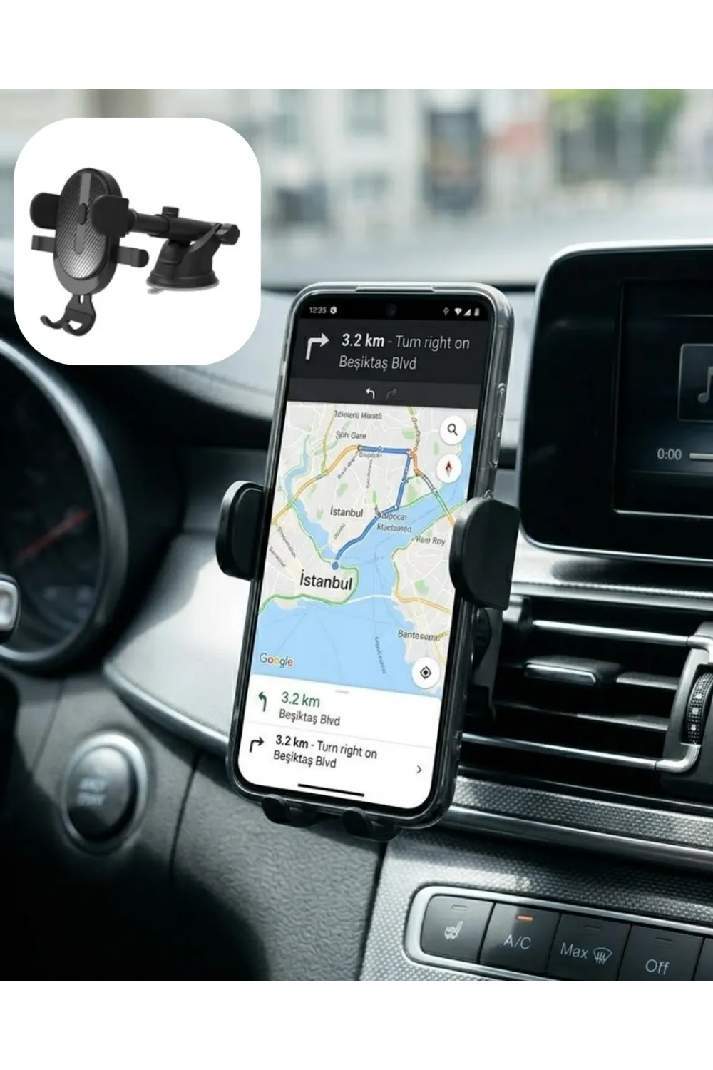 Araç Konsol Telefon Tutucu Ayarlanabilir Telefon Standı