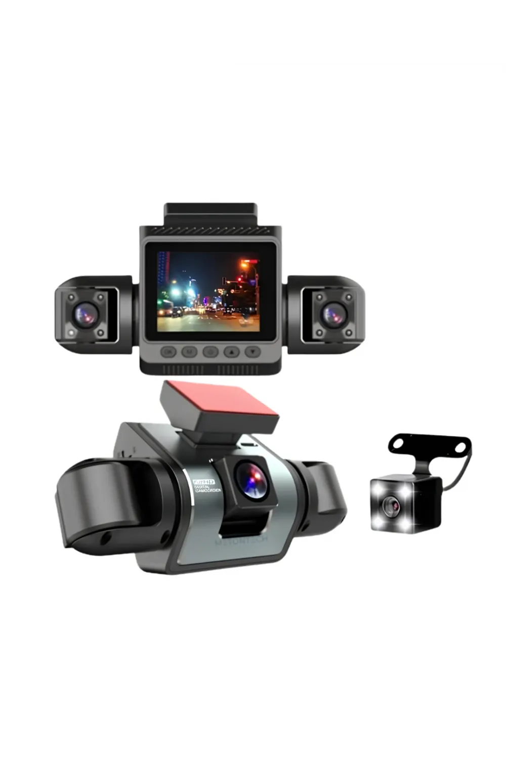 Araç Ön Arka İç Kamera Sistemi Full Hd Hareket Sensörlü Kayıt Cihazı