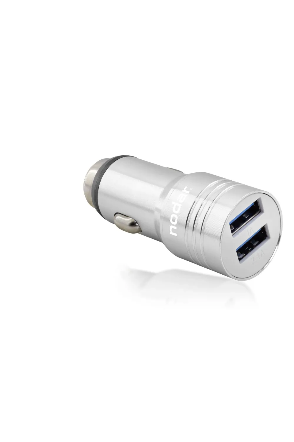 Araç Şarj Adaptörü 2X Usb 3.4A Metal - Gümüş ND1075
