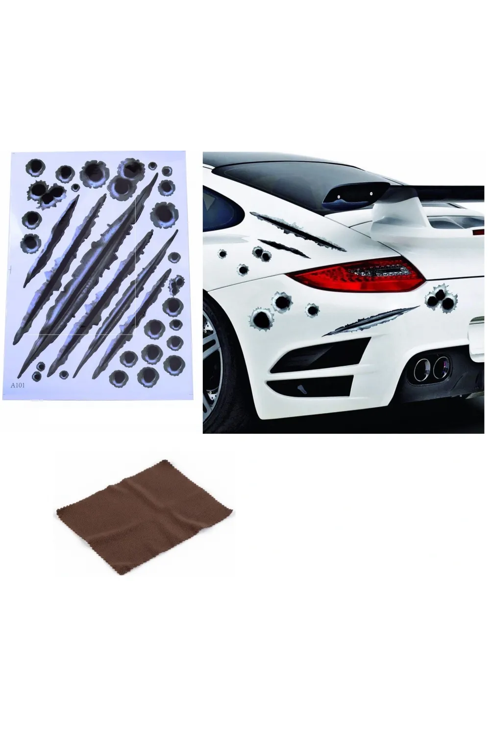 Araç Sticker Seti Yara Bere Oto Sticker Yara Şeklinde 3d