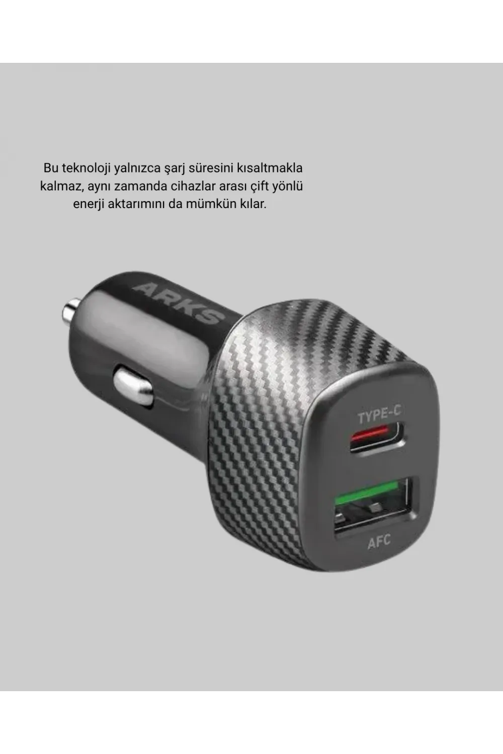 Araç Tipi Hızlı Şarj Adaptörü Type-c Pd Usb Çift Port Kompakt