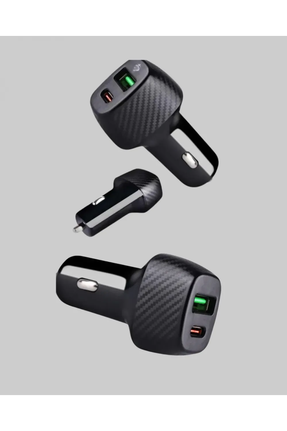 Araç Tipi Hızlı Şarj Adaptörü Type-c Pd Usb Çift Port Kompakt