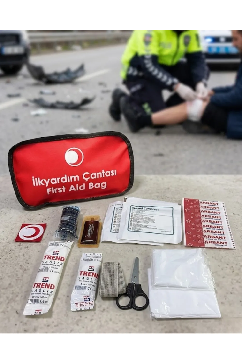 Araç Ve Ev İçin İlk Yardım Çantası Eksiksiz Acil Müdahale Seti