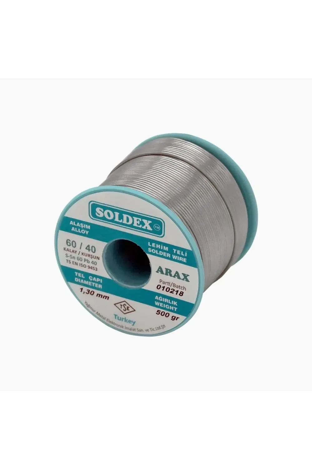 Arax 60-40 Lehim Teli 500 Gr 1 Mm - Sn:60 / Pb:40