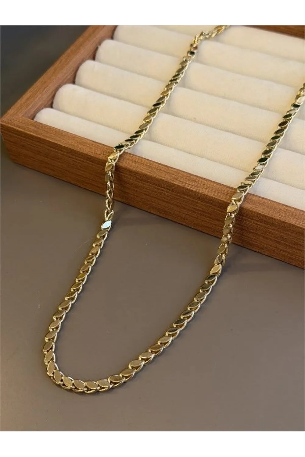Arpa Zincir Kolye - 70cm - Altın