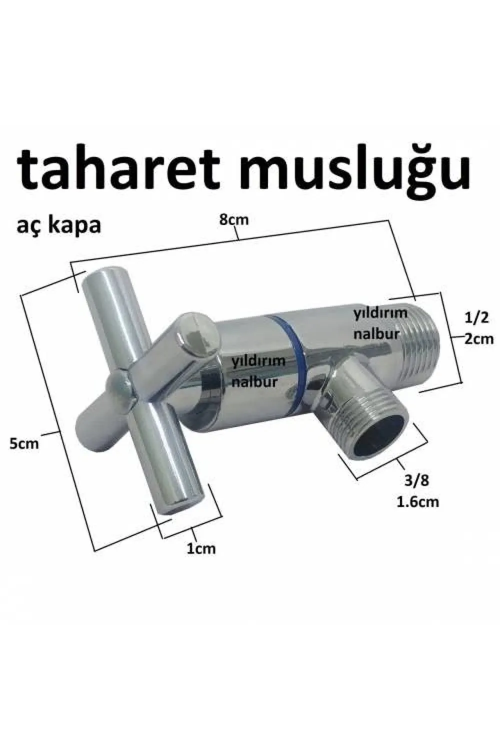 Artı Aç Kapa 4 Kollu Krom Çevirveli Taharet Musluğu