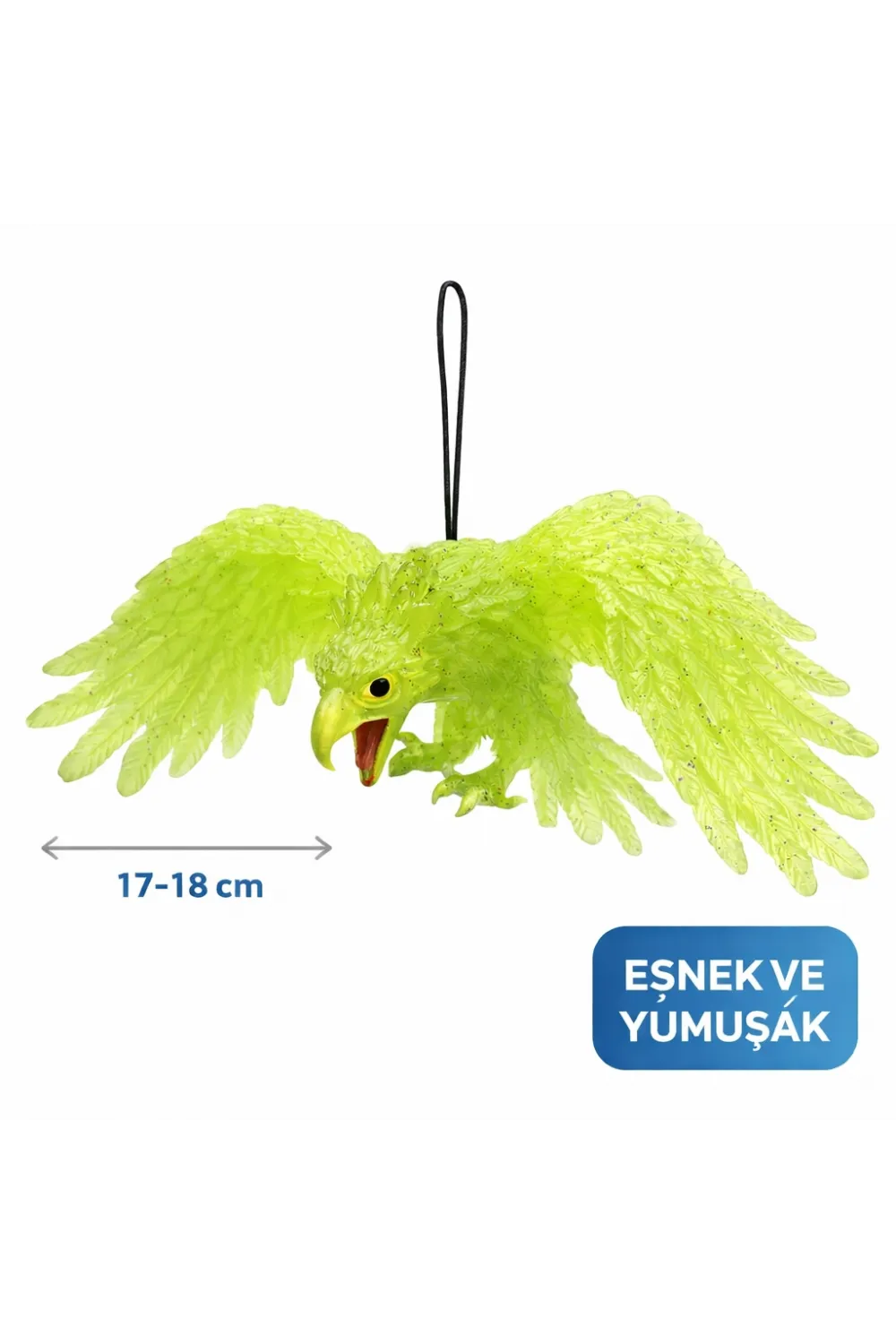 Asılabilir Lateks Kartal Dekor Süsü Yeşil 17-18 cm