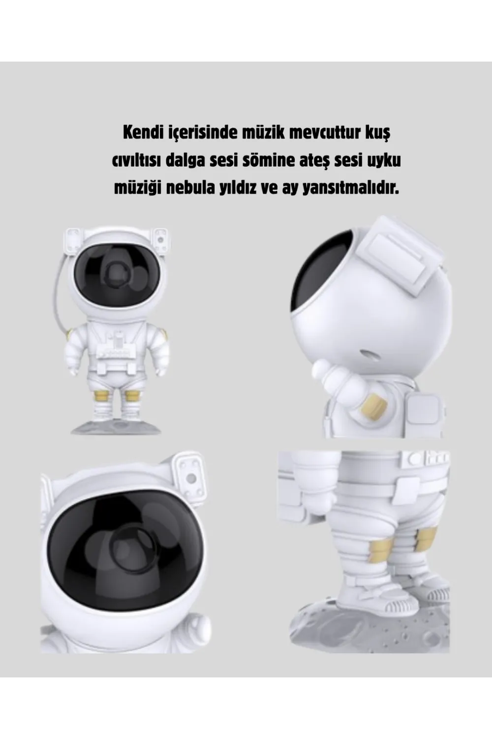 Astronot Galaksi Projeksiyon Lambası Bluetooth Bağlantılı Ve Uzaktan Kontrollü