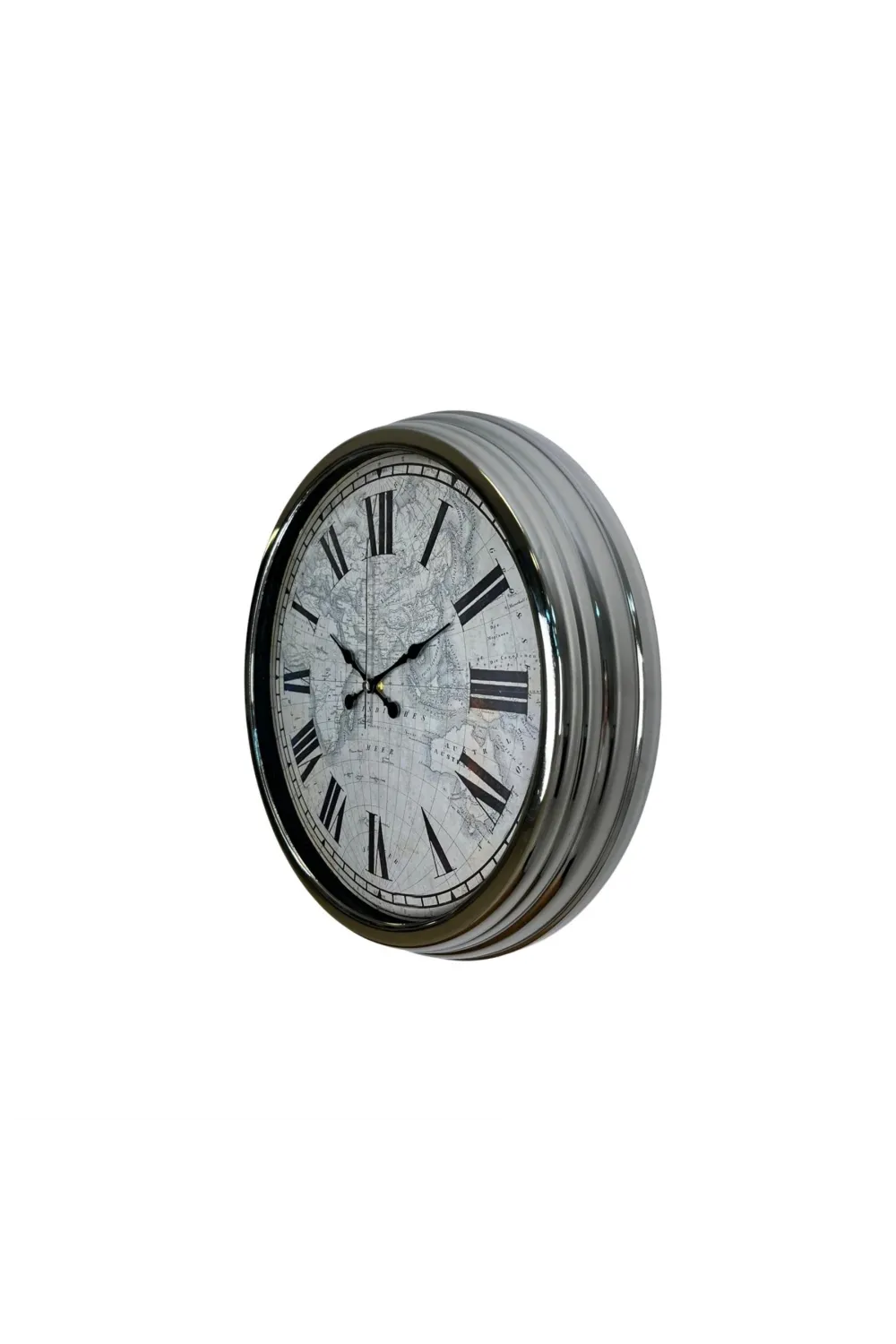 Atlas Silver 40 Cm Metal Duvar Saati